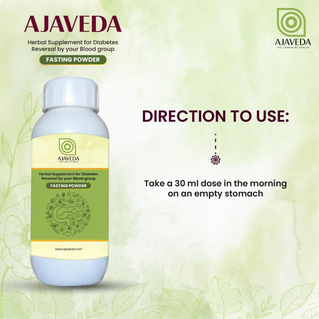 AJAVEDA Herbal  Fasting Powder (O+) Blood Group And (B+) Blood Group